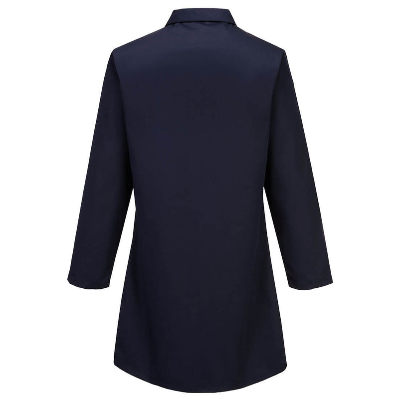 Chargez l'image dans la visionneuse de la galerie, 2202 - Blouse homme agroalimentaire, 1 poche, Marine, vue de dos # Couleur_Marine