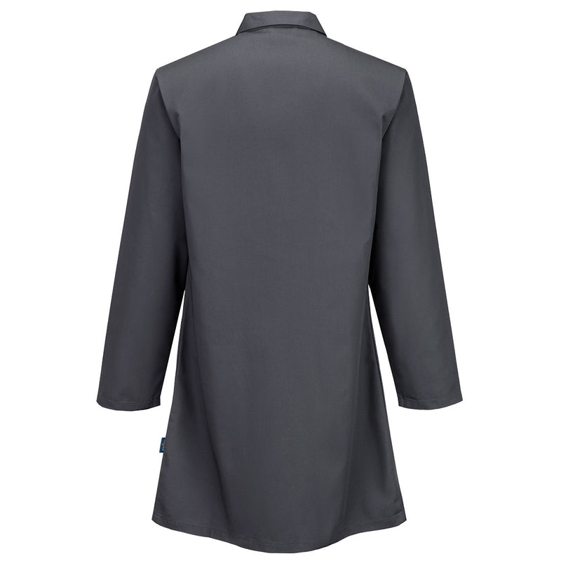 Chargez l'image dans la visionneuse de la galerie, 2852 - Blouse Standard poly/coton, Gris, vue de dos # Couleur_Gris