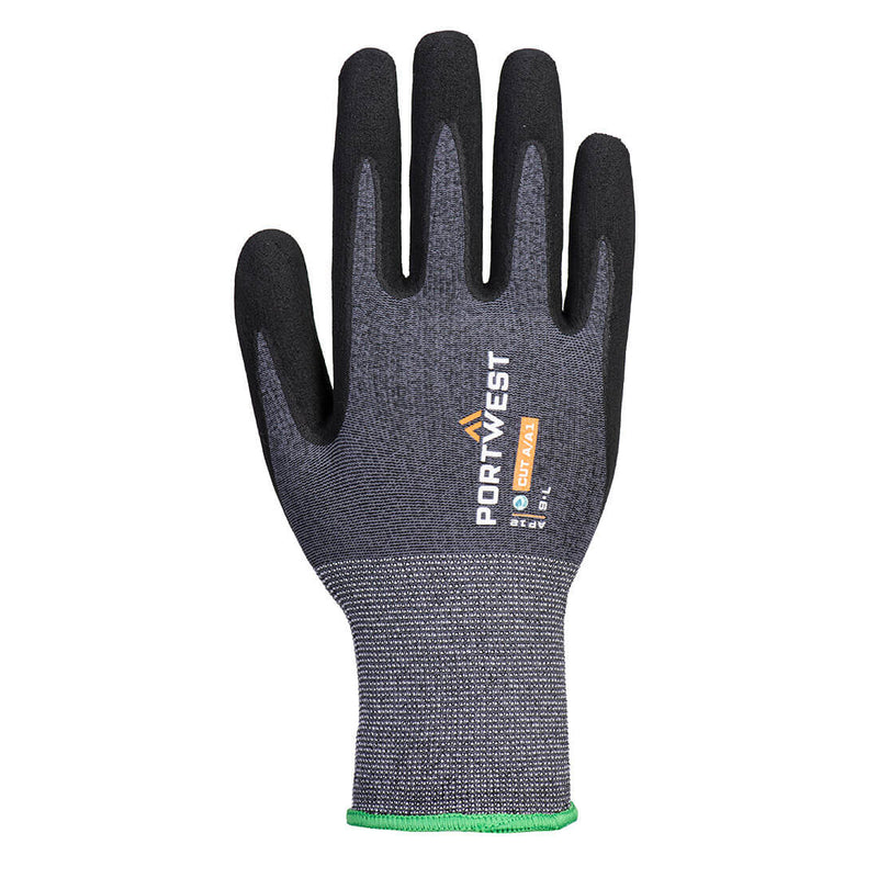Chargez l'image dans la visionneuse de la galerie, AP12 - Gant SG Grip15 Eco Nitrile (pack 12), Gris/Noir, vue de dos # Couleur_Gris/Noir