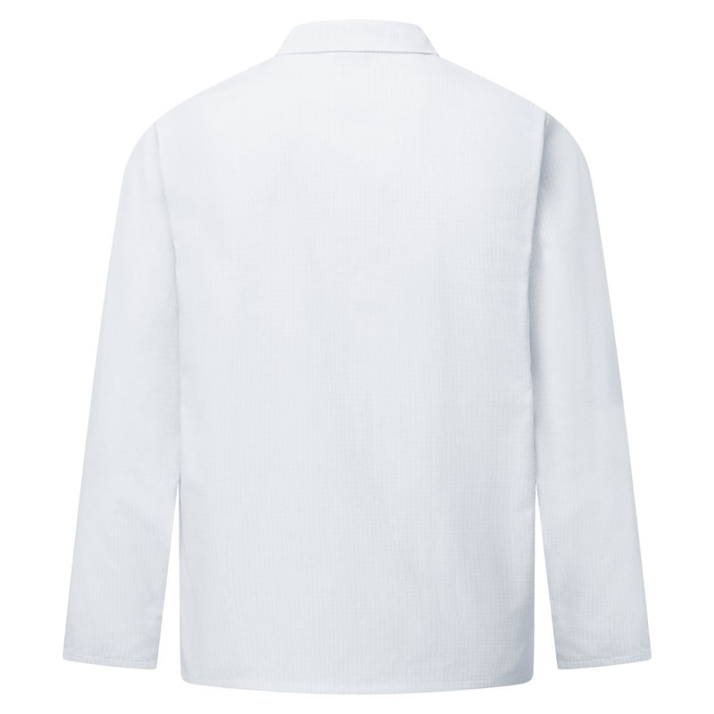 Chargez l'image dans la visionneuse de la galerie, AS18 - Veste de laboratoire ESD, Blanc, vue de dos # Couleur_Blanc