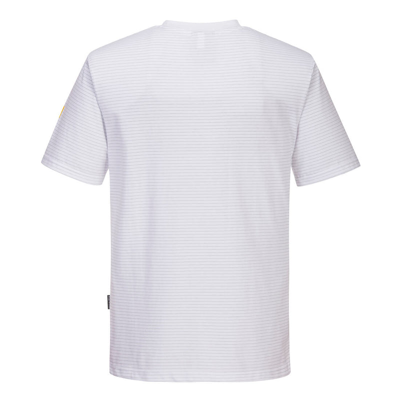 Chargez l'image dans la visionneuse de la galerie, AS20 - T-Shirt antistatique ESD, Blanc, vue de dos # Couleur_Blanc
