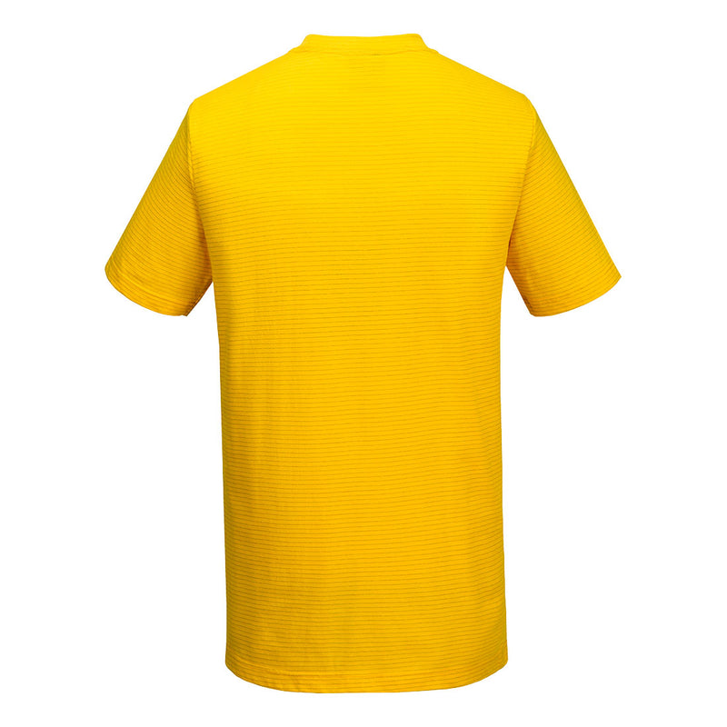 Chargez l'image dans la visionneuse de la galerie, AS20 - T-Shirt antistatique ESD, Jaune foncé, vue de dos # Couleur_Jaune foncé