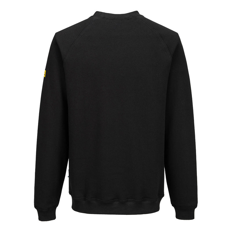 Chargez l'image dans la visionneuse de la galerie, AS24 - sweat shirt anti statique ESD, Noir, vue de dos # Couleur_Noir