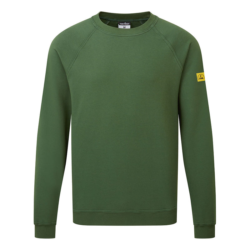 Chargez l'image dans la visionneuse de la galerie, AS24 - sweat shirt anti statique ESD, Vert Forêt # Couleur_Vert Forêt