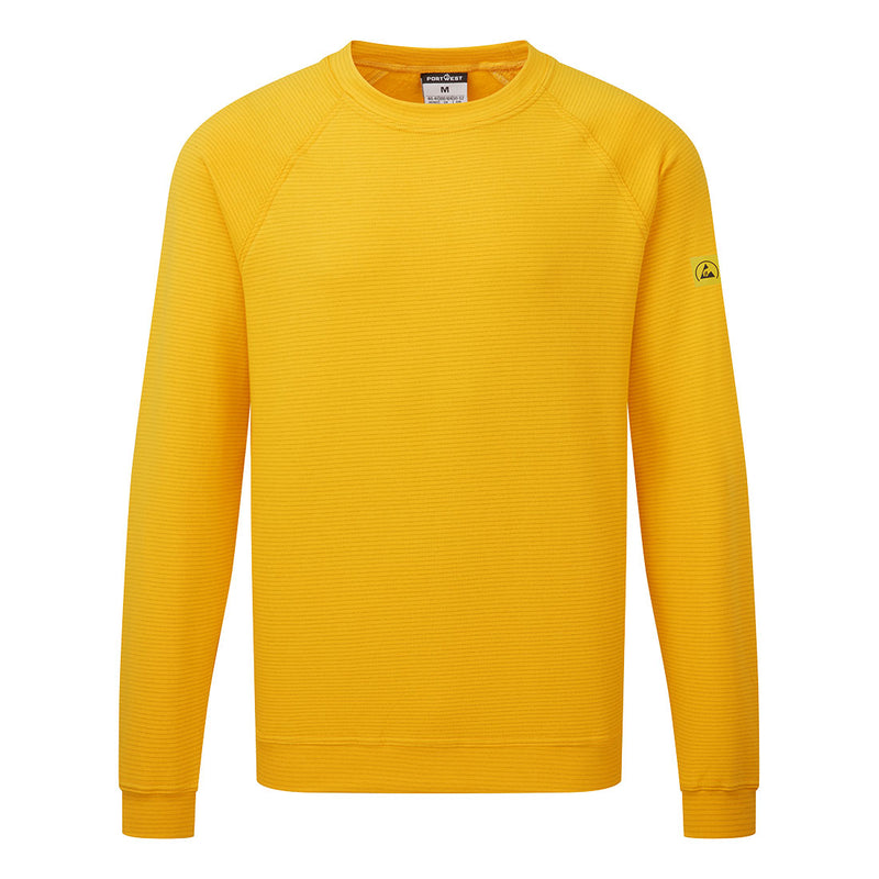 Chargez l'image dans la visionneuse de la galerie, AS24 - sweat shirt anti statique ESD, Jaune foncé # Couleur_Jaune foncé