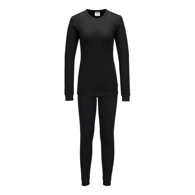 Chargez l'image dans la visionneuse de la galerie, B128 - Ensemble thermique couche de base femme, Noir # Couleur_Noir