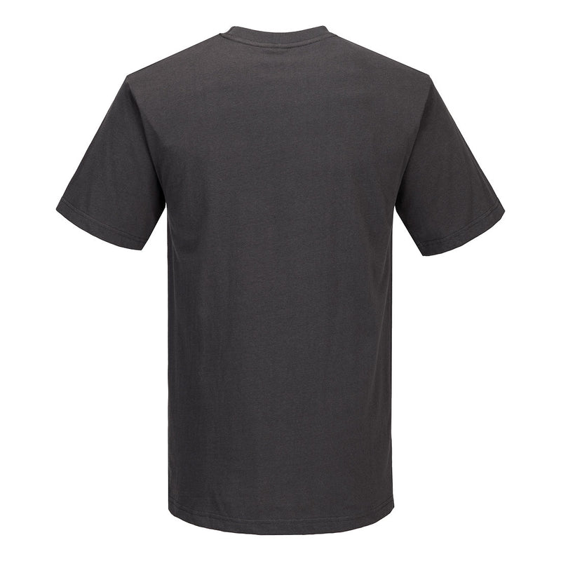 Chargez l'image dans la visionneuse de la galerie, B195 - T-Shirt Premium Turin, Gris Métal, vue de dos # Couleur_Gris Métal
