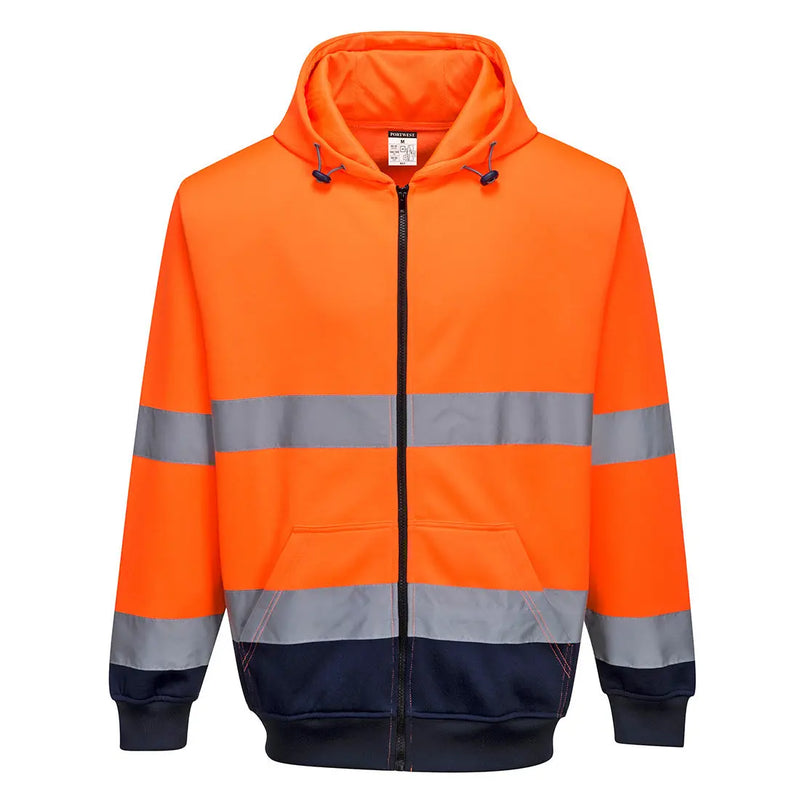 Chargez l'image dans la visionneuse de la galerie, Sweat Hi-Vis B317 zippé à capuche - sécurité et confort pour travaux extérieurs