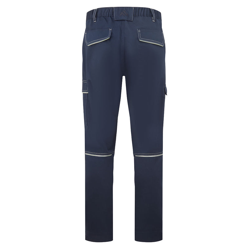Chargez l'image dans la visionneuse de la galerie, Pantalon ignifugé Bizweld FR Cargo BZ443, Marine, vue de dos # Couleur_Marine