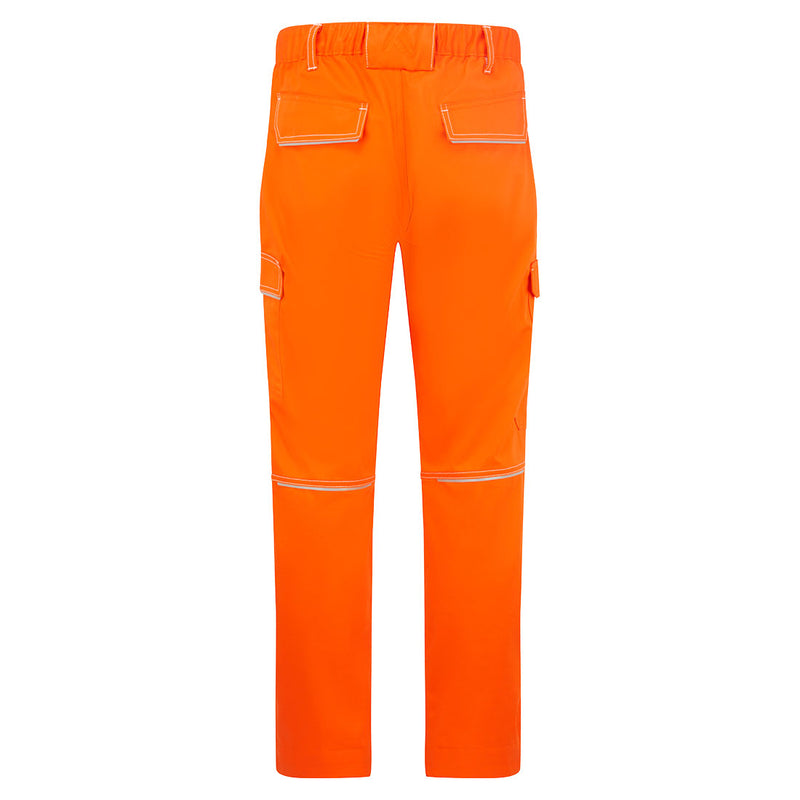 Chargez l'image dans la visionneuse de la galerie, Pantalon ignifugé Bizweld FR Cargo BZ443, Orange, vue de dos # Couleur_Orange