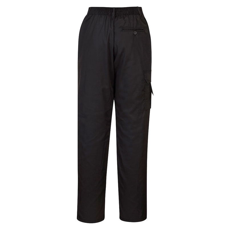Chargez l'image dans la visionneuse de la galerie, C099 - Pantalon Combat Femme, Noir, vue de dos # Couleur_Noir