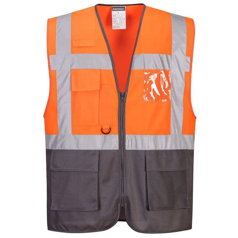 Chargez l'image dans la visionneuse de la galerie, Gilet haute visibilité Executive Warsaw C476 - coloris jaune marine disponible