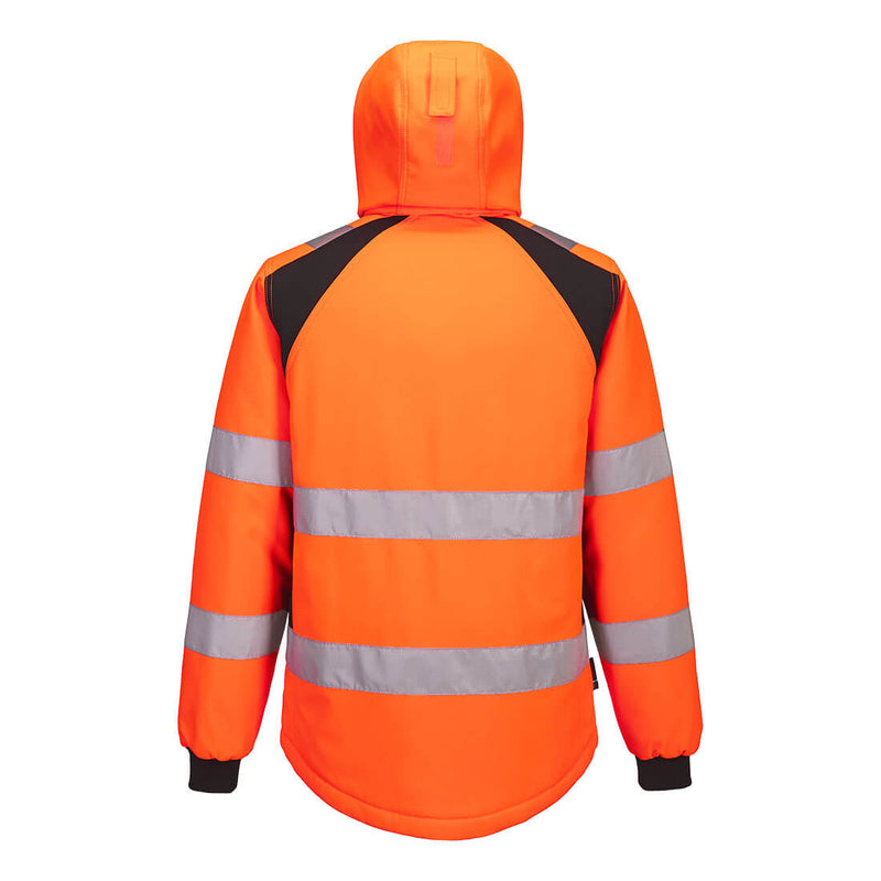 Chargez l'image dans la visionneuse de la galerie, CD809 - WX2 Softshell doublé (2L), Orange/Noir, vue de dos # Couleur_Orange/Noir