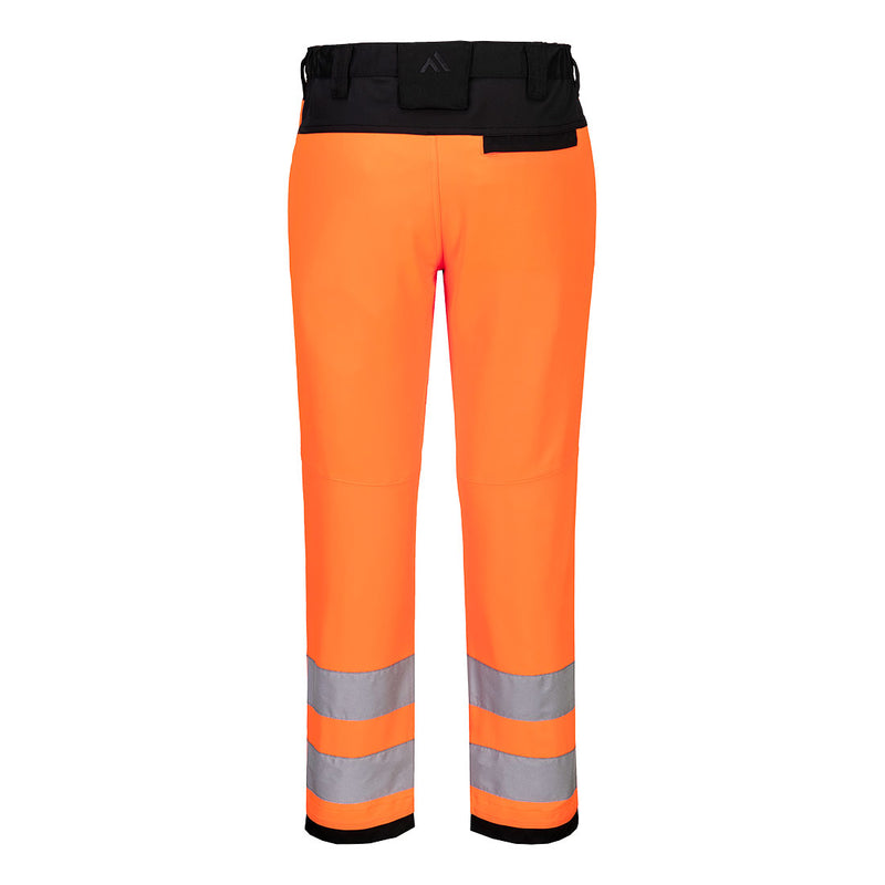 Chargez l'image dans la visionneuse de la galerie, CD857 - Pantalon stretch HV éco-conçu WX2, Orange/Noir, vue de dos # Couleur_Orange/Noir