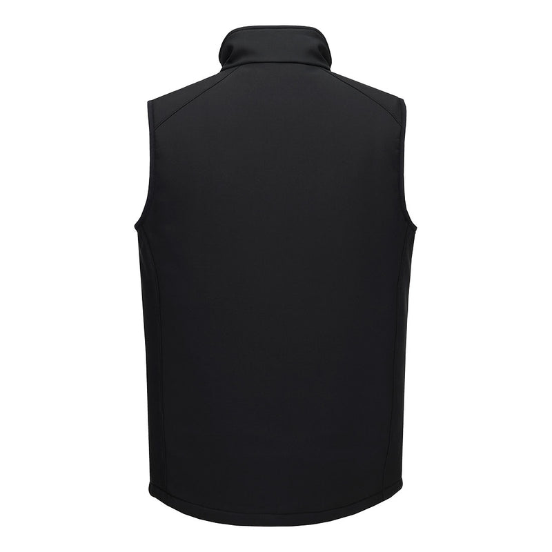 Chargez l'image dans la visionneuse de la galerie, CD877 - Bodywarmer softshell WX2 Eco (2 couches), Noir, vue de dos # Couleur_Noir