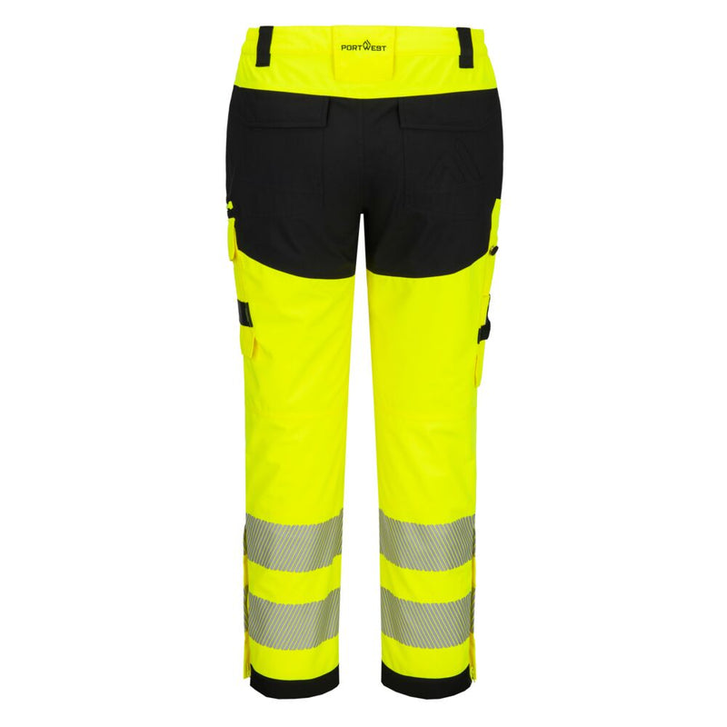 Chargez l'image dans la visionneuse de la galerie, DX448 - Pantalon de pluie DX4 HV, Jaune/Noir, vue de dos # Couleur_Jaune/Noir