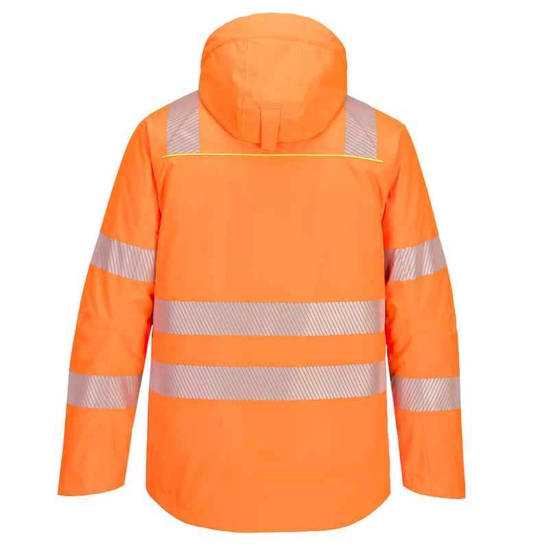 Chargez l'image dans la visionneuse de la galerie, DX461 - Parka HV DX4, Orange/Noir, vue de dos # Couleur_Orange/Noir