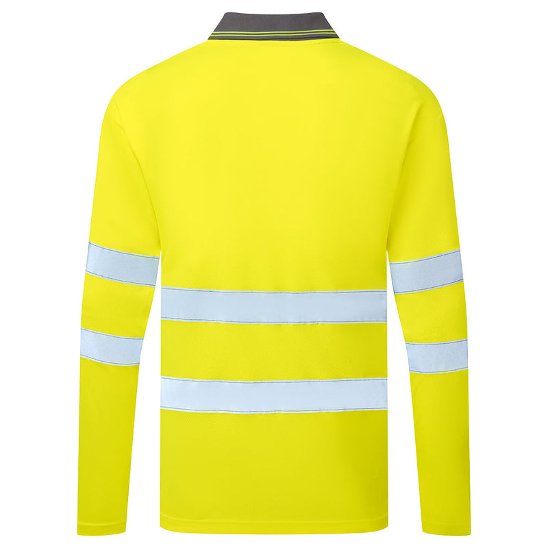 Chargez l'image dans la visionneuse de la galerie, ES277 - ES1 Essential Polo Haute Visibilité M/L, Jaune, vue de dos # Couleur_Jaune