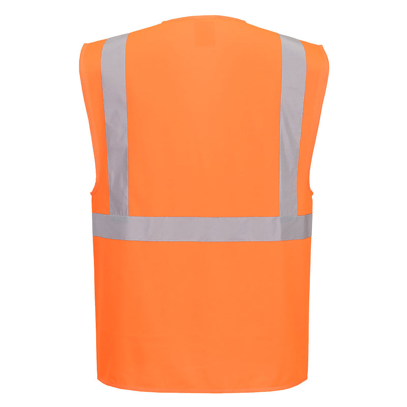 Chargez l'image dans la visionneuse de la galerie, ES476 - ES1 Essential Gilet Exécutif Haute Visibilité, Orange, vue de dos # Couleur_Orange
