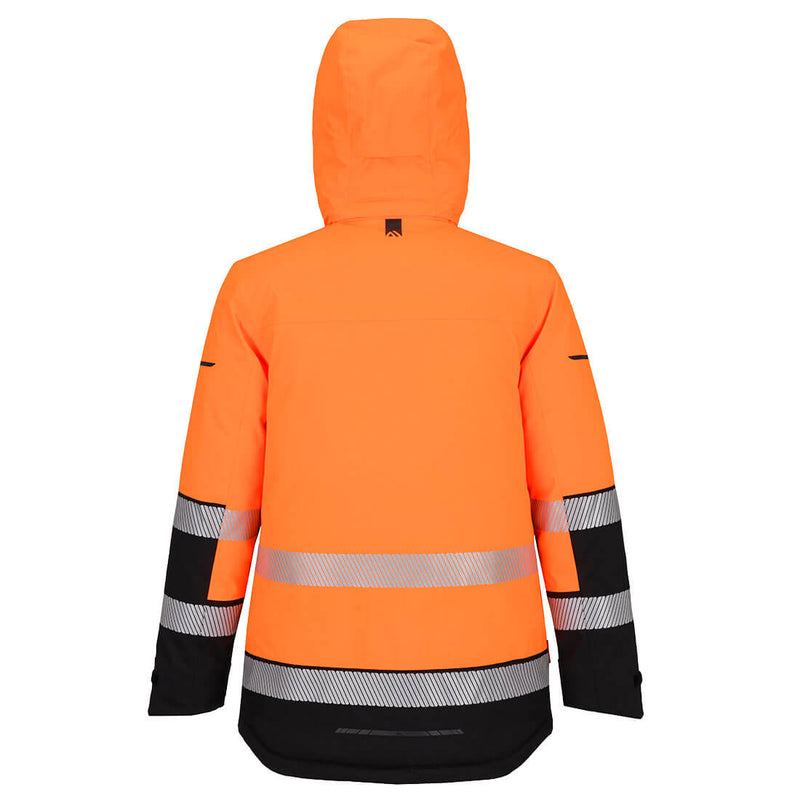 Chargez l'image dans la visionneuse de la galerie, EV401 - Parka expedition HV EV4, Orange/Noir, vue de dos # Couleur_Orange/Noir