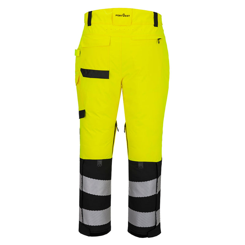 Chargez l'image dans la visionneuse de la galerie, EV402 - Pantalon d'expédition HV EV4, Jaune/Noir, vue de dos # Couleur_Jaune/Noir