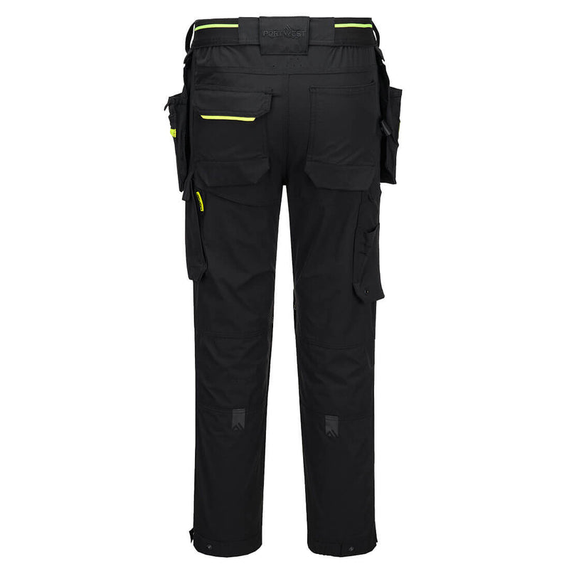 Chargez l'image dans la visionneuse de la galerie, EV446 - Pantalon de travail stretch léger EV4 holsters amovibles, Noir Short, vue de dos # Couleur_Noir Short
