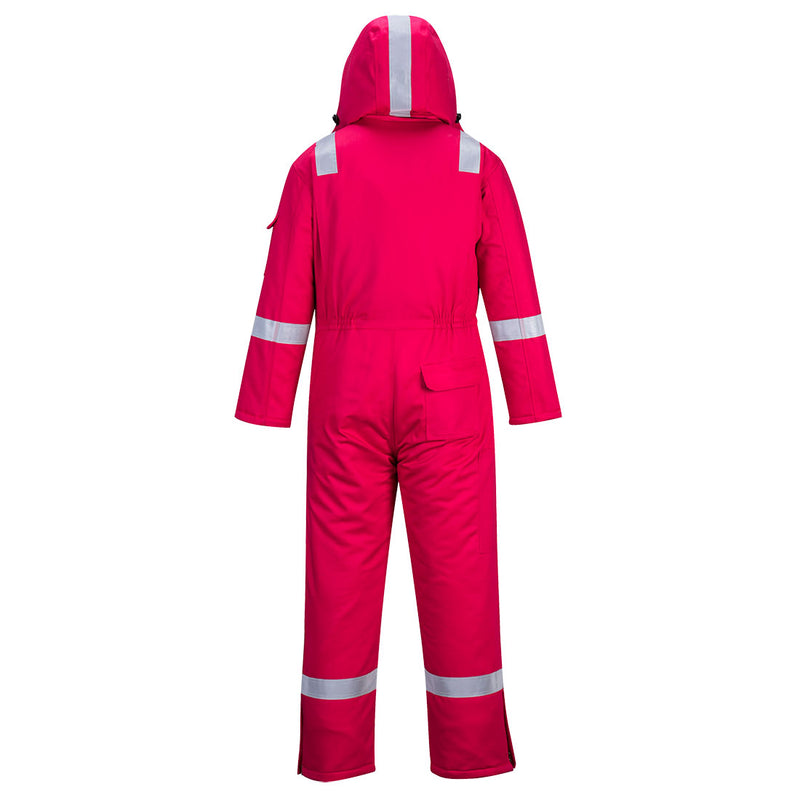 Chargez l'image dans la visionneuse de la galerie, FR53 - Combinaison Hiver FR Antistatique, Rouge, vue de dos # Couleur_Rouge