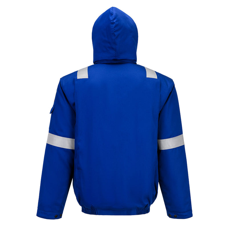 Chargez l'image dans la visionneuse de la galerie, FR731 - Bizflame Work+ FR Blouson bombers, Bleu Royal, vue de dos # Couleur_Bleu Royal