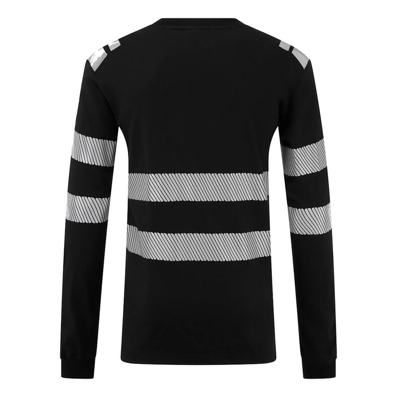 Chargez l'image dans la visionneuse de la galerie, FR732 - Tee shirt ML Modaflame PW3 HV, Noir, vue de dos # Couleur_Noir