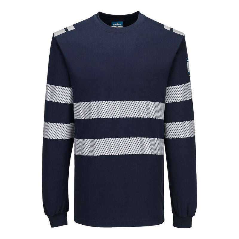 Chargez l'image dans la visionneuse de la galerie, FR732 - Tee shirt ML Modaflame PW3 HV, Marine # Couleur_Marine