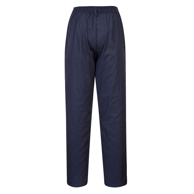 Chargez l'image dans la visionneuse de la galerie, LW97 - Pantalon Femme Elastiqué, Marine, vue de dos # Couleur_Marine