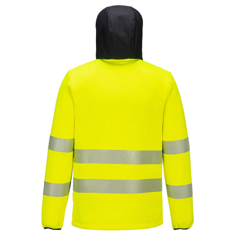 Chargez l'image dans la visionneuse de la galerie, PW335 - Polaire technique Hi-Vis PW3, Jaune/Noir, vue de dos # Couleur_Jaune/Noir