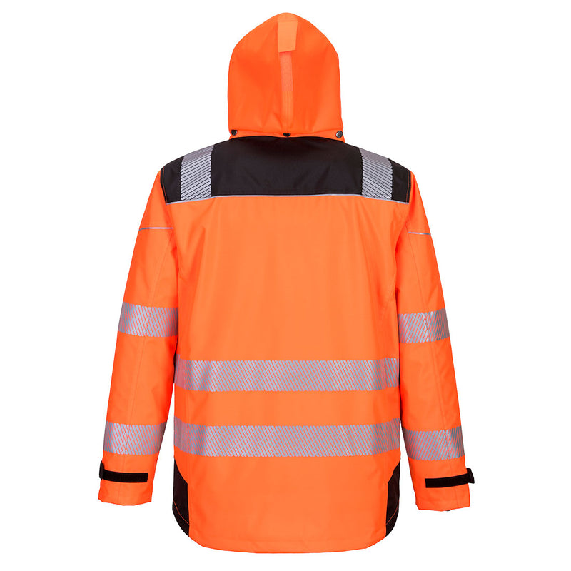 Chargez l'image dans la visionneuse de la galerie, PW365 - Parka PW3 3-en-1 haute visibilité, Orange/Noir, vue de dos # Couleur_Orange/Noir