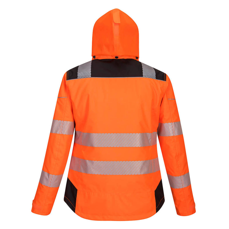 Chargez l'image dans la visionneuse de la galerie, PW382 - Parka d'hiver PW3 pour Femmes, Orange/Noir, vue de dos # Couleur_Orange/Noir