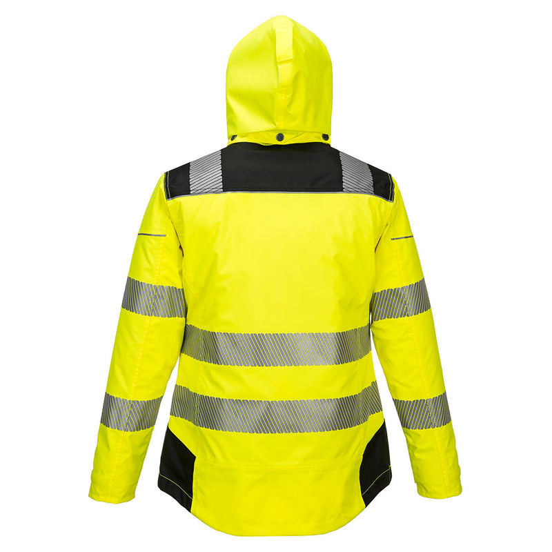 Chargez l'image dans la visionneuse de la galerie, PW382 - Parka d'hiver PW3 pour Femmes, Jaune/Noir, vue de dos # Couleur_Jaune/Noir