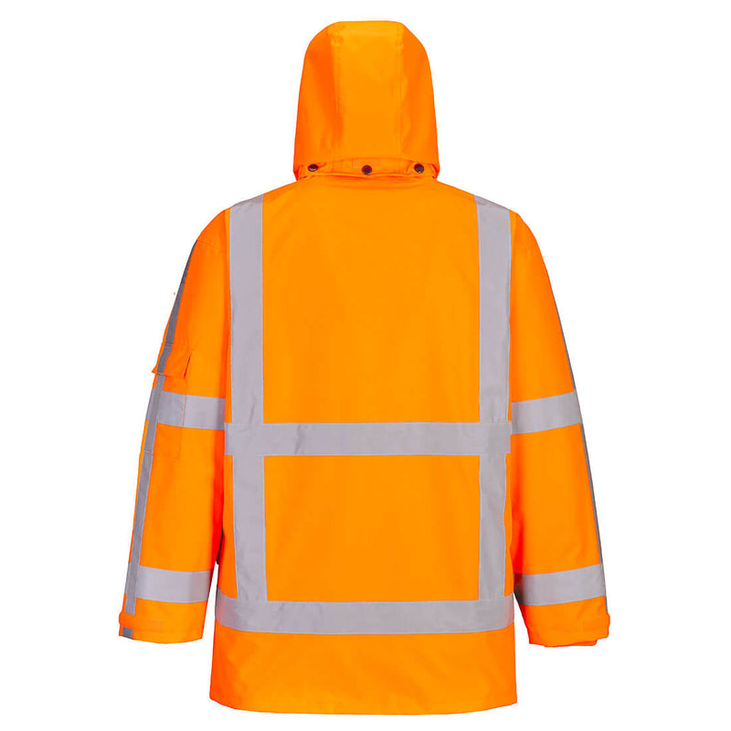 Chargez l'image dans la visionneuse de la galerie, R461 - Parka Traffic 3 en 1 RWS, Orange, vue de dos # Couleur_Orange