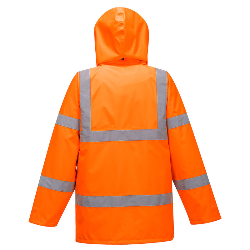 Chargez l'image dans la visionneuse de la galerie, RT63 - Parka Haute-Visibilité Respirante Interactive, Orange, vue de dos # Couleur_Orange