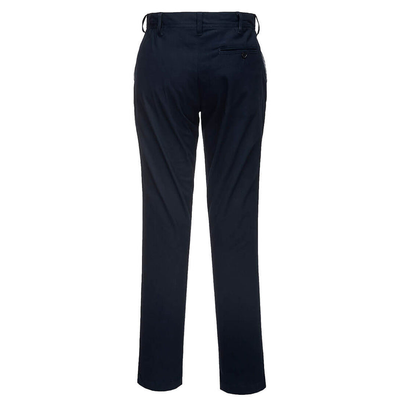 Chargez l'image dans la visionneuse de la galerie, S232 - Pantalon Chino Slim Stretch extensible, Marine, vue de dos # Couleur_Marine