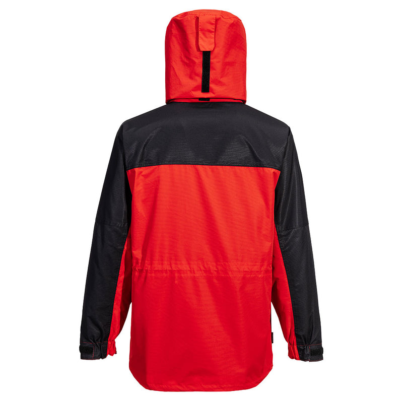 Chargez l'image dans la visionneuse de la galerie, S532 - Parka respirante Orkney 3 en 1, Rouge, vue de dos # Couleur_Rouge