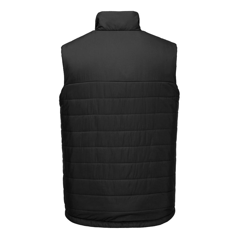 Chargez l'image dans la visionneuse de la galerie, S606 - Bodywarmer professionnel à baffles isolées, Noir, vue de dos # Couleur_Noir