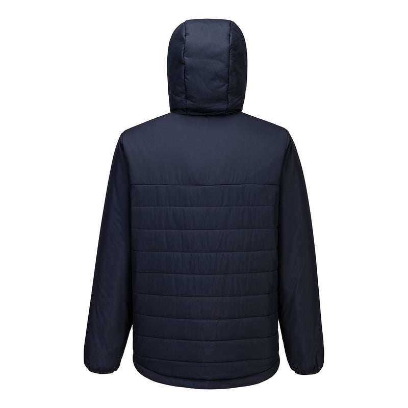 Chargez l'image dans la visionneuse de la galerie, S608 - Veste matelassée isolante à capuche Professional, Marine, vue de dos # Couleur_Marine