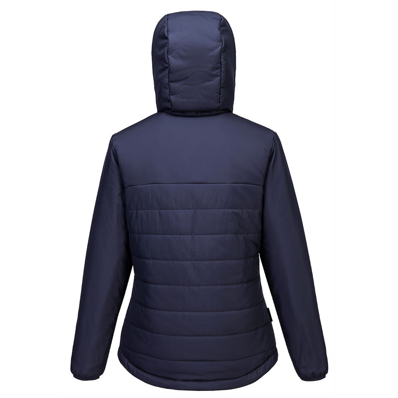 Chargez l'image dans la visionneuse de la galerie, S613 - Veste matelassée isolante à capuche femme Professional, Marine, vue de dos # Couleur_Marine
