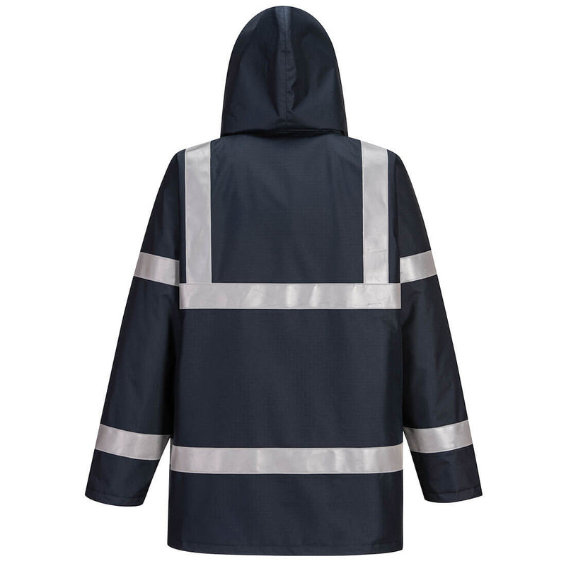 Chargez l'image dans la visionneuse de la galerie, S785 - Parka FR anti-statique Bizflame, Marine, vue de dos # Couleur_Marine