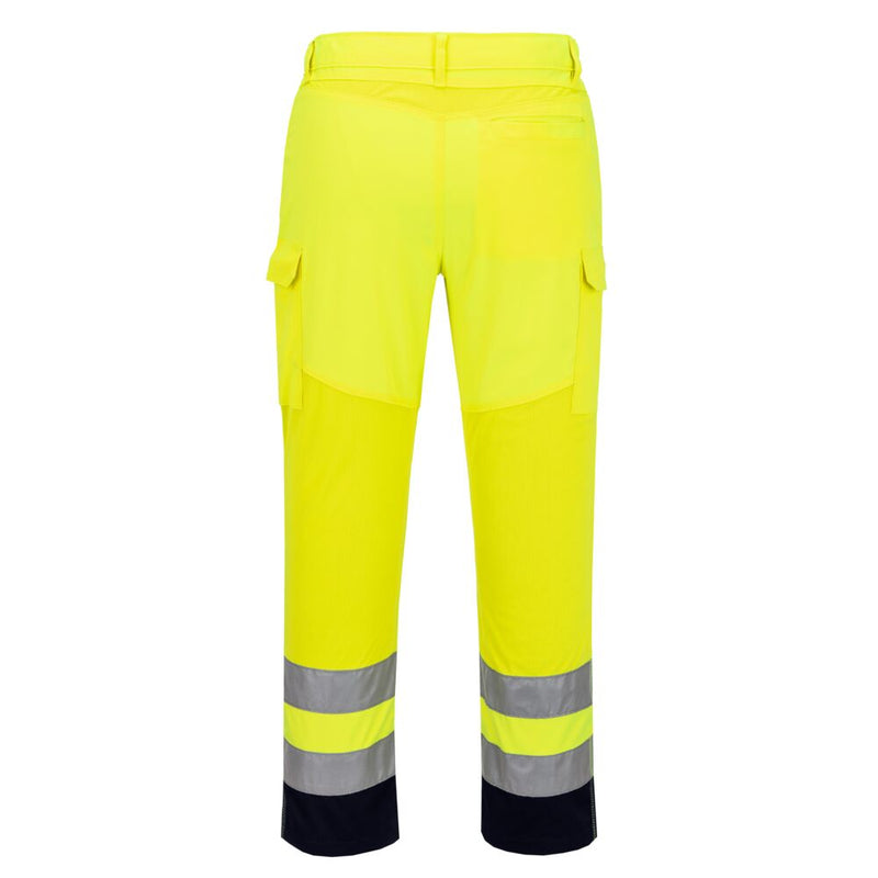 Chargez l'image dans la visionneuse de la galerie, T143 - Pantalon combat léger, Jaune/Marine, vue de dos # Couleur_Jaune/Marine