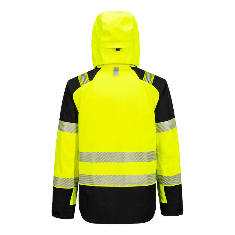 Chargez l'image dans la visionneuse de la galerie, T161-Veste de pluie HVé PW3 à enfiler (3 couches), Jaune/Noir, vue de dos # Couleur_Jaune/Noir