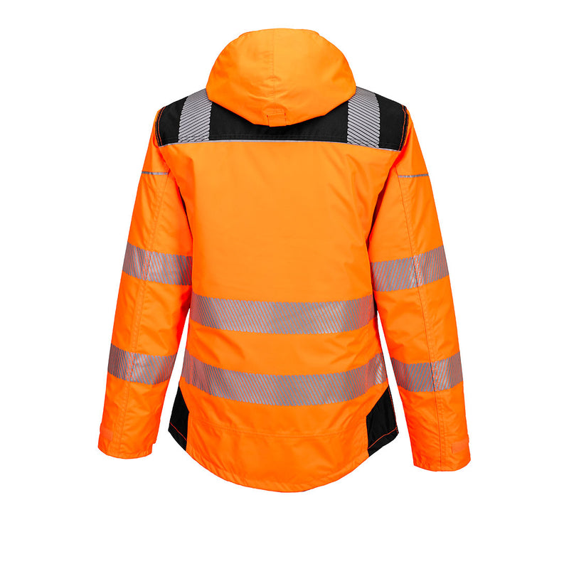 Chargez l'image dans la visionneuse de la galerie, T400-Parka HV PW3, Orange/Noir, vue de dos # Couleur_Orange/Noir