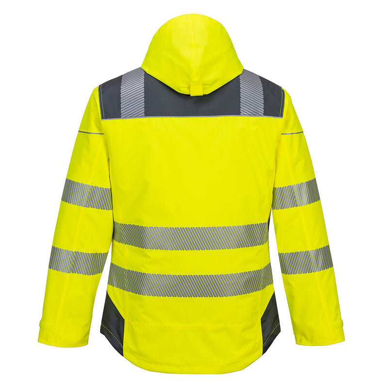 Chargez l'image dans la visionneuse de la galerie, T400-Parka HV PW3, Jaune/Gris, vue de dos # Couleur_Jaune/Gris