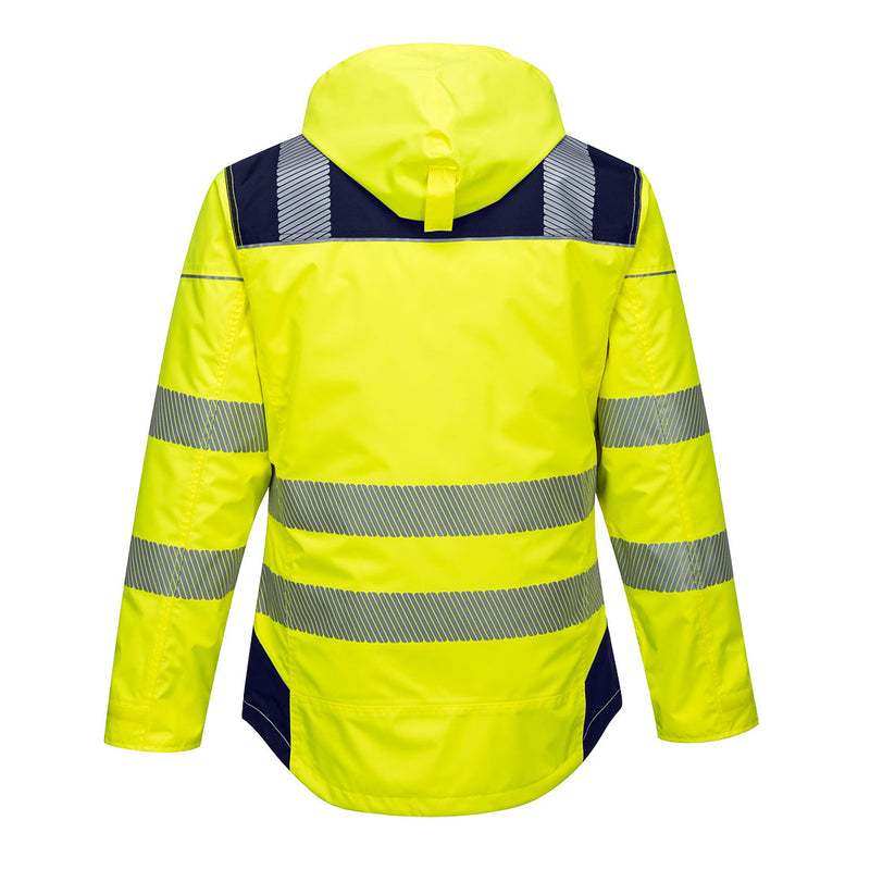 Chargez l'image dans la visionneuse de la galerie, T400-Parka HV PW3, Jaune/Marine, vue de dos # Couleur_Jaune/Marine