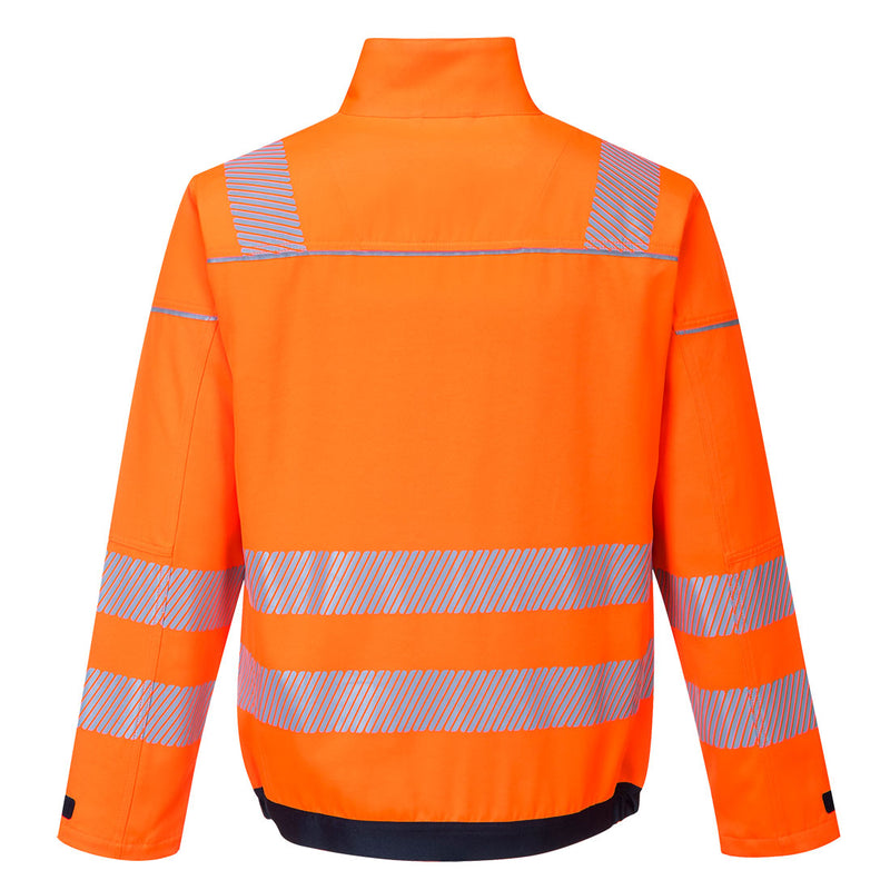 Chargez l'image dans la visionneuse de la galerie, T500-Veste HV PW3, Orange/Marine, vue de dos # Couleur_Orange/Marine