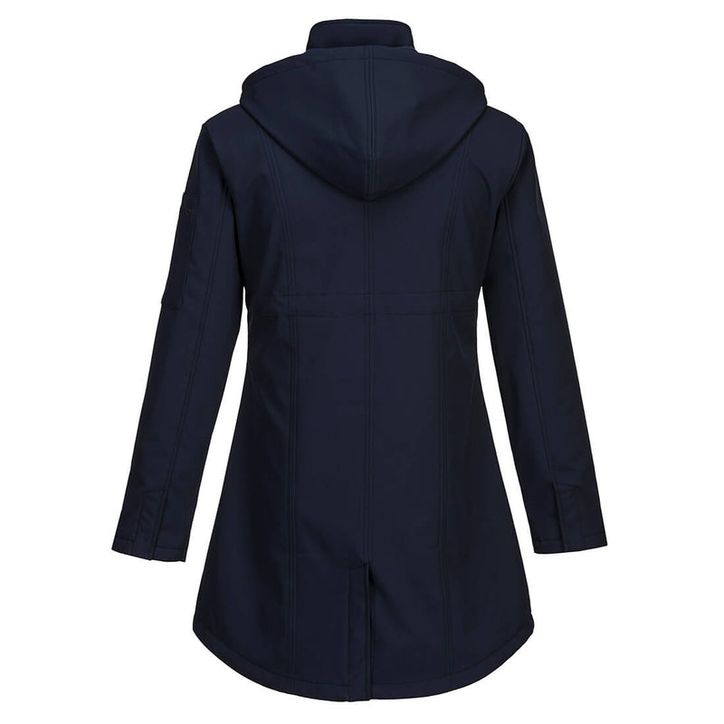 Chargez l'image dans la visionneuse de la galerie, TK42 - Veste Softshell Carla (3 couches), Marine, vue de dos # Couleur_Marine